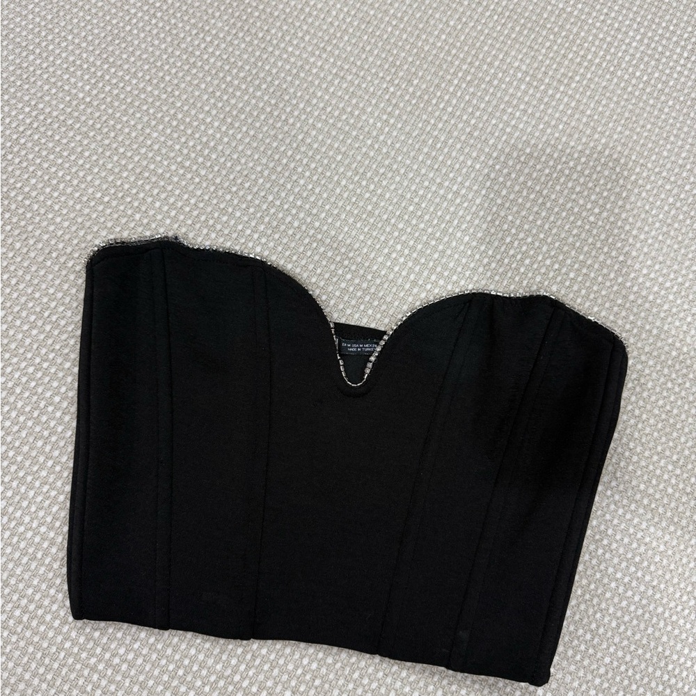 Zara Black Strapless Top